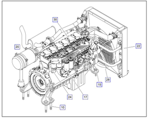 Дизельный двигатель D926 Ti-E A2 180 кВт 10117783 Запасные части двигателя Liebherr D926 для экскаватора R944