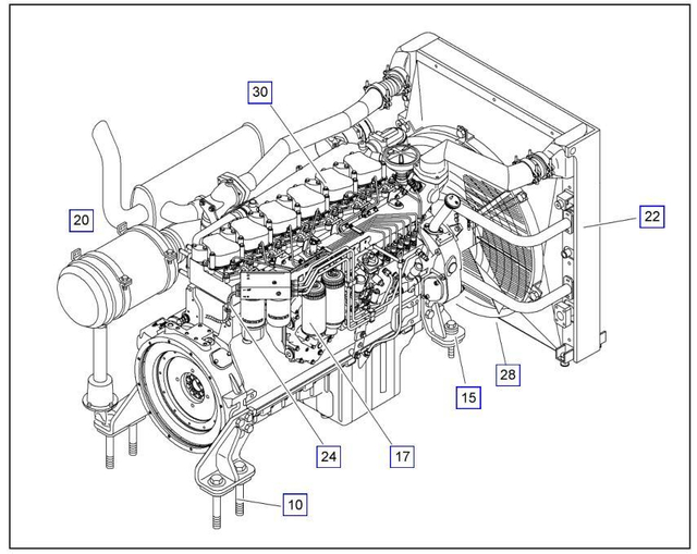 Дизельный двигатель D926 Ti-E A2 180 кВт 10117783 Запасные части двигателя Liebherr D926 для экскаватора R944