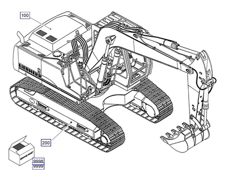 Ходовая часть экскаватора Liebherr R944 9018695